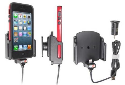 houder/lader Apple iPhone 13 Mini / 12 Mini / 5 verstelb. b.62-77/d6-10mm