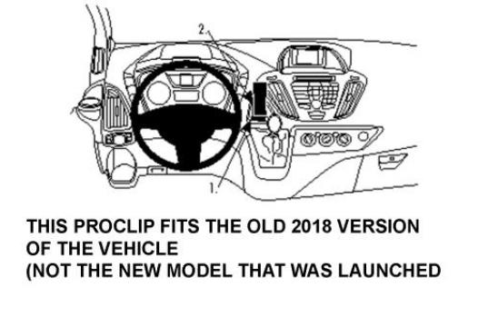 Proclip Ford Transit Custom 13- Angled mount