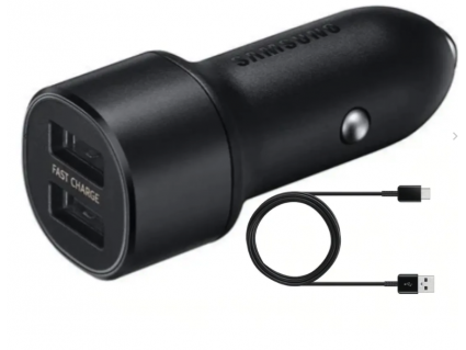 Lader 12/24V Samsung EP-L1100WBEGEU 2x usbA + usbC zwart