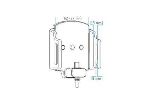 h/l micro-usb verstelb. b.62-77/d9-13 mm met USB sig.