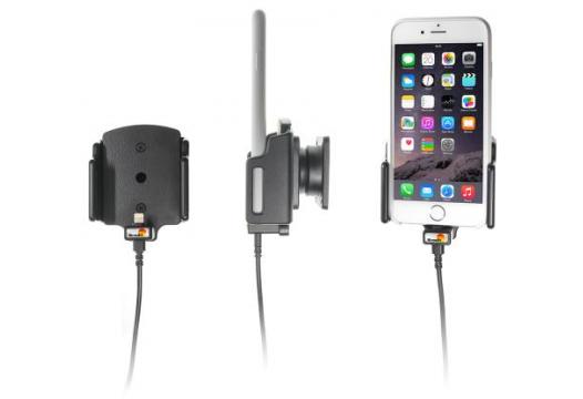 houder/lader Apple iPhone 11 Pro / Xs / 8 / X / 7 / 6 verstelbaar (B 62-77, D2-11mm) - met USB 