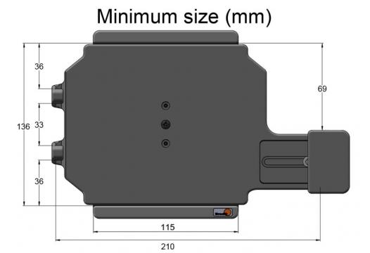 houd.Uni.Tablet 136-164/ 210-243mm met veerweerstand