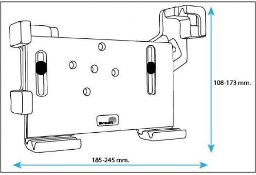 houder Universeel Tablet 185-245/108-173mm tbv SKINS