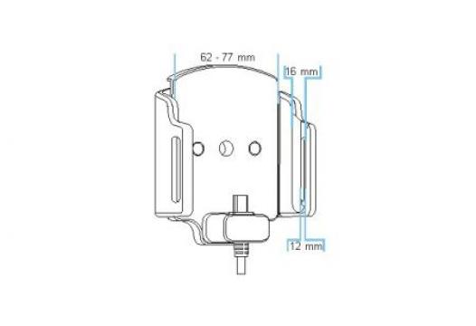 h/l micro-usb verstelb. b.62-77/d12-16 mm USB sig.