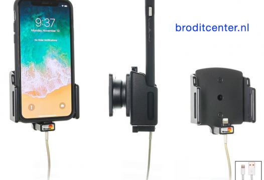 houder verstelb. Apple iPhone 11 Pro / Xs / X lightning->USB (70-83 / 2-10mm)