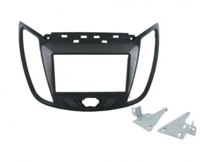 2-DIN FRAME FORD KUGA 2013- Mat Zwart zonder gevarenlicht