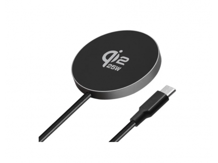Lader Magsafe Apple wireless 15W usbC zwart (Qi2) Bulk.