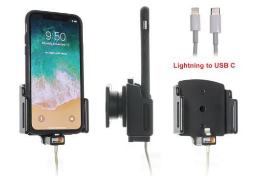 houder verstelb. Apple iPhone 11 Pro / Xs / X lightning->USB-C