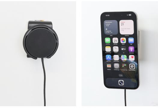 houder/swivel met Magnetic Charger Qi2 25W - zwart