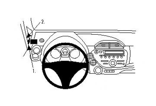 Proclip Honda Jazz 09- leftmounted