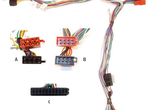 Audio2Car ISO met voeding in de stekker