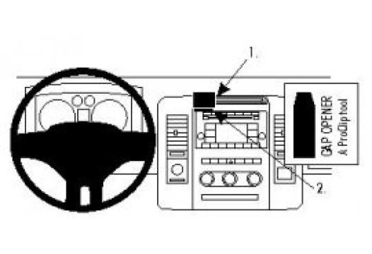 Proclip Dodge Ram Pick Up 1500 09- Center mount
