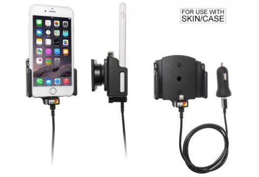 houder/lader Apple iPhone 11 Pro / Xs / 8 / X / 7 / 6 verstelbaar (B 62-77, D2-11mm) - met USB 