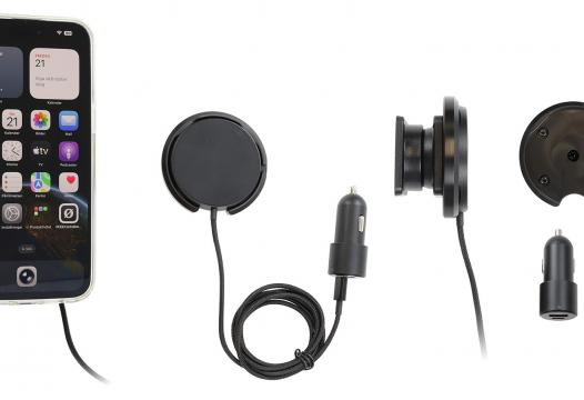 houder/swivel metl Magnetic Charger Qi2 25W zwart/sig