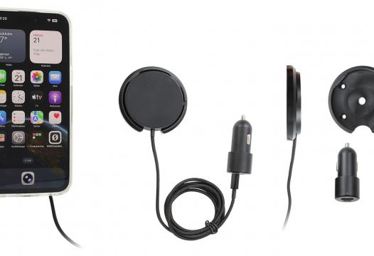houder met Magnetic Charger Qi2 25 W - zwart/sig.