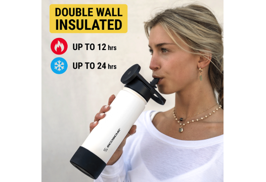 MagicMount Flask 32oz Stainless Steel Water Bottle (Black)