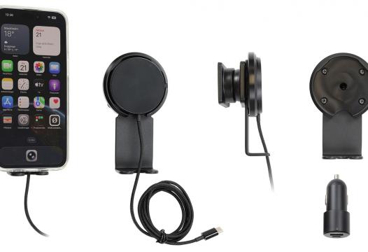 houder/support met Magnetic Charger Qi2 25W-zwart/sig