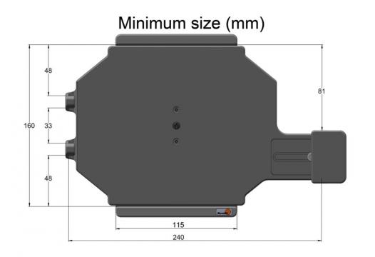 houder Universeel Tablet 160-185/ 240-270mm met slot