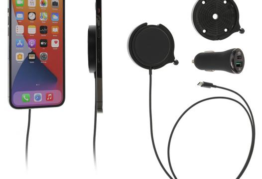 houder + Apple MagSafe Charger-zwart/sig iPhone's