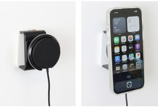 houder met Magnetic Charger Qi2 25 W - zwart/sig.