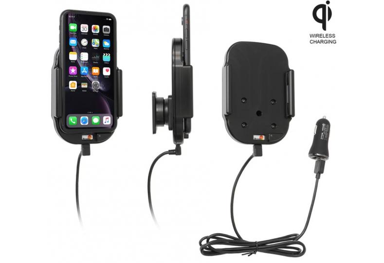 Voorloper Alternatief formaat Brodit houder/lader Qi Apple iPhone XR/11 USB sig.plug