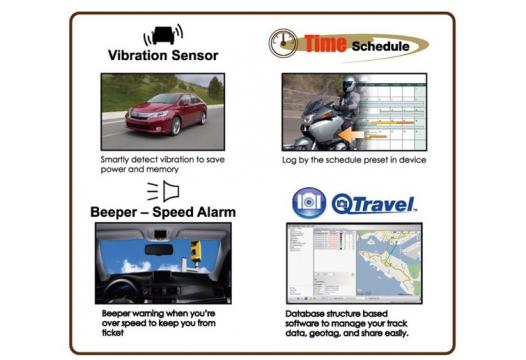 Qstarz BT-Q1000XTM Mileage/Kilometer Recorder