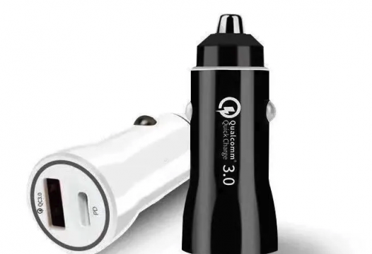 Lader 12/24V 1x usbC 1x usbA PD2.0 zwart