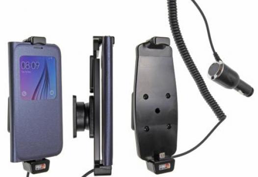 houd/lad Samsung Galaxy S6 sig.plug (met Skins)