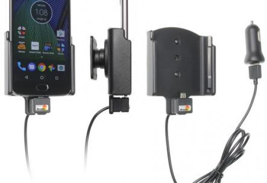houder/lader Mot.Moto G5 Plus USB sig.plug