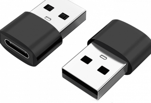 Kabeladapter USB C Female - USB A male zwart