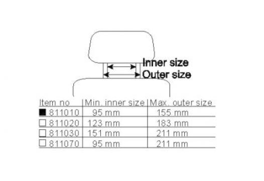 Headrest mount 95/155 mm