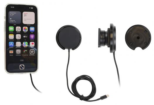 houder/swivel met Magnetic Charger Qi2 25W - zwart