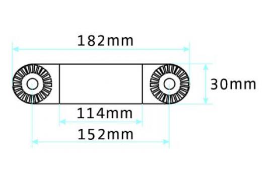 prof. Extension part 6", total length 182 mm